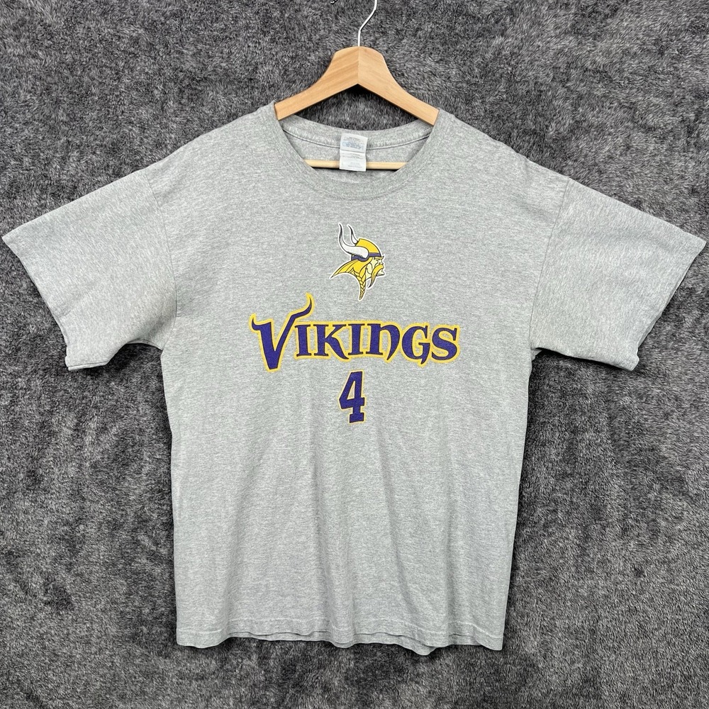 Minnesota Vikings NFL Brett Favre Jersey Short Sleeve Shirt Men's Size L #4